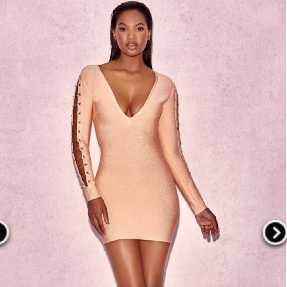 Peach/light pink House of CB mini dress